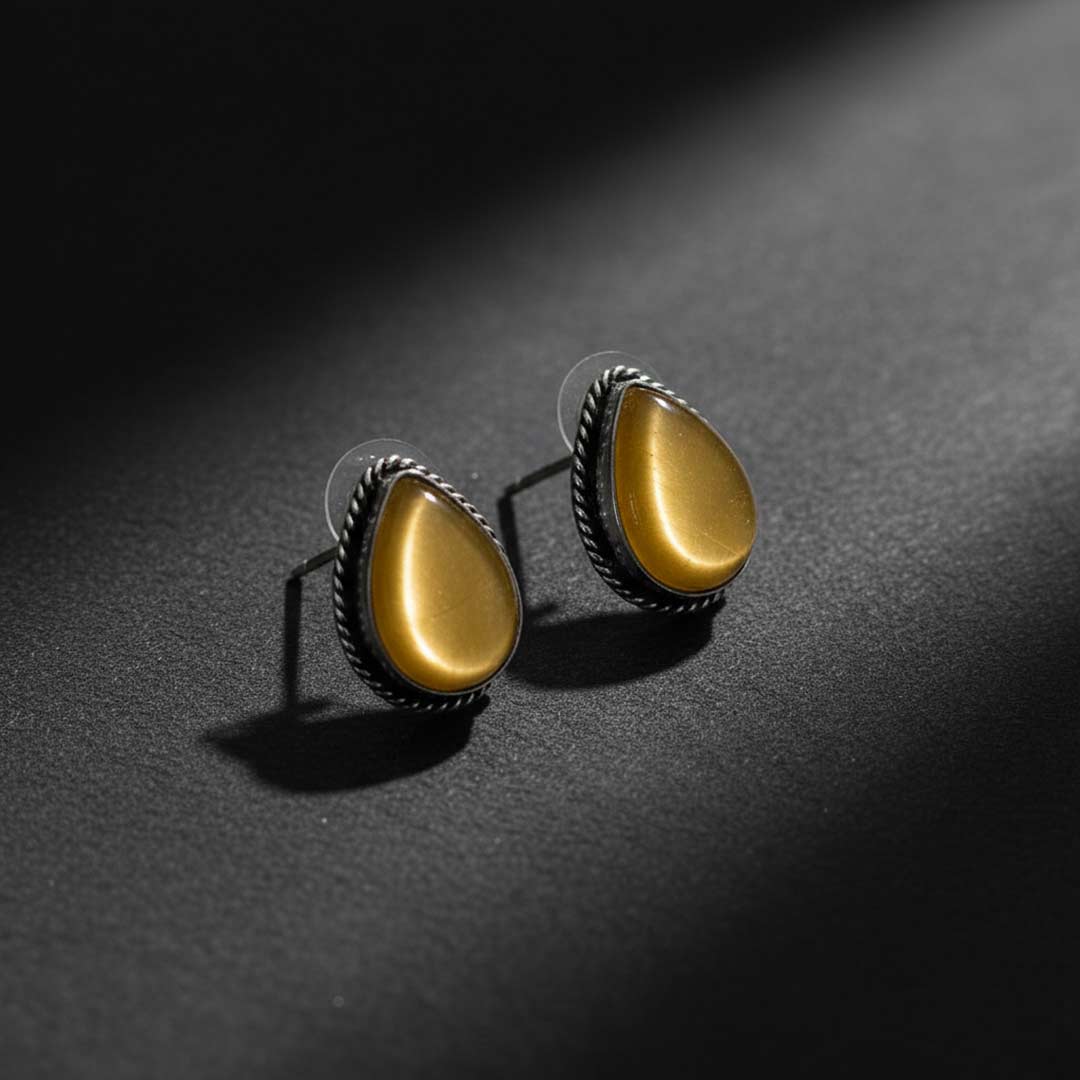 Bohemian Style Gemstone Stud Earrings Collection